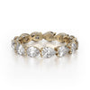 Michael M CROWN 18K White Gold Pear Shape Eternity Wedding Band B329