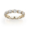 Michael M CROWN 18K White Gold Pear Shape Eternity Wedding Band B329