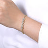 Gabriel & Co. Beaded Bangle Bracelet Cuff 14K Yellow Gold Diamond 0.6ct Bujukan BG4229-62Y45JJ