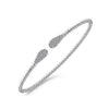 Gabriel 14K White Gold Bujukan Diamond Teardrops Bangle BG4230-62W45JJ