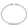 Gabriel 14K White Gold Bujukan Diamond Teardrops Bangle BG4230-62W45JJ