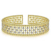 Gabriel 14K Yellow Gold Wide Diamond Cage Cuff Bracelet BG4284-62Y45JJ