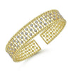 Gabriel 14K Yellow Gold Wide Diamond Cage Cuff Bracelet BG4284-62Y45JJ