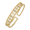 Gabriel & Co. 14K Yellow Gold Bujukan Diamond Cluster and Gold Pyramid Cuff Bangle BG4615-6Y45JJ
