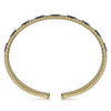 Gabriel 14K Yellow Gold Bujukan Cuff Bracelet with Marquise Sapphire & Diamonds BG4716-62Y45SA