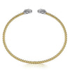 Gabriel 14K White and Yellow Gold Diamond Pear Shape Bujukan Bangle BG4774-62M45JJ