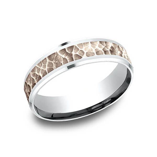Benchmark Two Tone Rings Benchmark platinum wedding band | Beachweddingtips.com