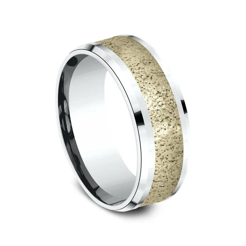 Benchmark Two Tone Rings Benchmark Two-Tone 8MM Men's Wedding Band CF81862514KWY