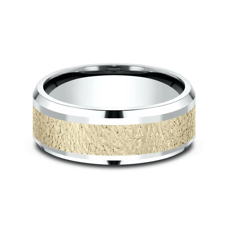 Benchmark Two Tone Rings Benchmark Two-Tone 8MM Men's Wedding Band CF81862514KWY