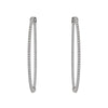 14K White Gold Diamond Hoop Earrings ST3738