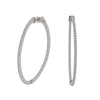 14K White Gold Diamond Hoop Earrings ST3738
