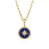 Gabriel 14K Yellow Gold Diamond and Lapis Bujukan Medallion Pendant PT6645Y45LP