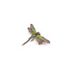 Estate Vintage Diamond & Gemstone Dragonfly Brooch
