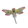 Estate Vintage Diamond & Gemstone Dragonfly Brooch