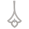 18K White Gold Diamond Pendant Necklace