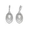 14K White Gold Diamond Drop Earrings