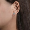 Gabriel 14K White Gold Elongated Diamond Starburst Earrings EG12956W45JJ