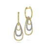 Gabriel 14K Yellow & White Gold Diamond Huggie Earrings EG13802M45JJ