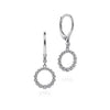 Gabriel 14K White Gold Open Circle Diamond Drop Earrings EG13849W45JJ