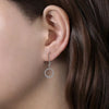 Gabriel 14K White Gold Open Circle Diamond Drop Earrings EG13849W45JJ