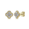 Gabriel 14K Yellow Gold Twisted Rope Diamond Stud Earrings EG14261Y45JJ