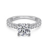 Gabriel 14K White Gold Round Diamond Engagement Ring ER12293R6W44JJ