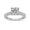 Gabriel 14K White Gold Round Diamond Engagement Ring ER12293R6W44JJ