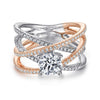 Gabriel & Co. Ronny 14K White-Rose Gold Round Diamond Engagement Ring ER13846R4T44JJ