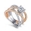 Gabriel & Co. Ronny 14K White-Rose Gold Round Diamond Engagement Ring ER13846R4T44JJ