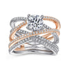 Gabriel & Co. Ronny 14K White-Rose Gold Round Diamond Engagement Ring ER13846R4T44JJ