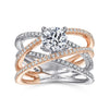 Gabriel & Co. Ronny 14K White-Rose Gold Round Diamond Engagement Ring ER13846R4T44JJ