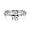 Gabriel & Co. Campana 14K White Gold Oval Diamond Engagement Ring ER14922OB4W44JJ