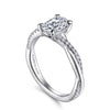 Gabriel & Co. Campana 14K White Gold Oval Diamond Engagement Ring ER14922OB4W44JJ