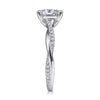 Gabriel & Co. Campana 14K White Gold Oval Diamond Engagement Ring ER14922OB4W44JJ
