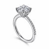 Gabriel 14K White Gold Round Diamond Engagement Ring ER14987R8W44JJ