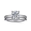 Gabriel 14K White Gold Round Solitaire Engagement Ring ER15619R6W4JJJ