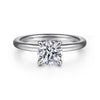 Gabriel 14K White Gold Round Solitaire Diamond Engagement Ring ER15802R4W44JJ