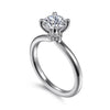 Gabriel 14K White Gold Round Solitaire Diamond Engagement Ring ER15802R4W44JJ