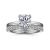 Gabriel 14K White Gold Round Solitaire Diamond Engagement Ring ER15802R4W44JJ