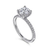 Gabriel 14K White Gold Round Diamond Engagement Ring ER16058R4W44JJ