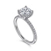 Gabriel 14K White Gold Round Diamond Engagement Ring ER16058R6W44JJ