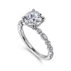 Gabriel 14K White Gold Round Diamond Engagement Ring ER16233R6W44JJ