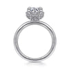 Gabriel 14K White Gold Round Halo Diamond Engagement Ring ER16238R6W44JJ