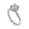 Gabriel 14K White Gold Round Halo Diamond Engagement Ring ER16238R6W44JJ