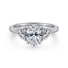 Gabriel & Co. Dani 14K White Gold Oval Diamond Engagement Ring ER16244O6W44JJ