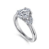 Gabriel & Co. Dani 14K White Gold Oval Diamond Engagement Ring ER16244O6W44JJ