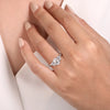 Gabriel & Co. Dani 14K White Gold Oval Diamond Engagement Ring ER16244O6W44JJ