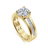 Gabriel & Co. Dennise 14K Yellow Gold Wide Band Round Diamond Engagement Ring ER16328R6Y44JJ