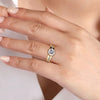 Gabriel & Co. Dennise 14K Yellow Gold Wide Band Round Diamond Engagement Ring ER16328R6Y44JJ