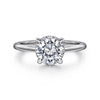 Gabriel 14K White Gold Round Halo Diamond Engagement Ring ER16340R6W44JJ